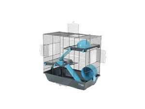 Klec křeček INDOOR 50cm 2 patra modrá s výbavou Zolux