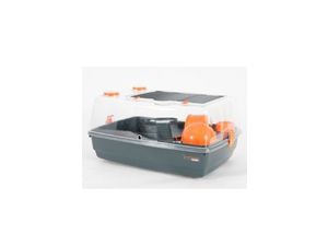 Klec křeček INDOOR 55cm Vision 360 oranžová/šedá Zolux