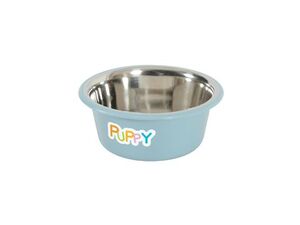 Miska nerez protiskluz pes PUPPY 850ml modrá Zolux
