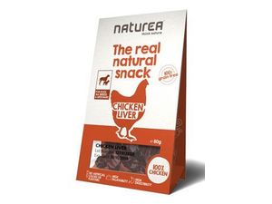 Naturea pamlsky Natural snack pes kuřecí játra 80g