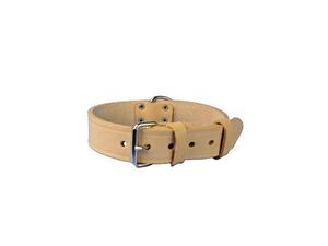 Obojek kožený hladký 40cmx18mm přírodní 1ks