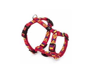 Postroj nylon TONKA 65-100cm/25mm Červený s výšiv. KAR